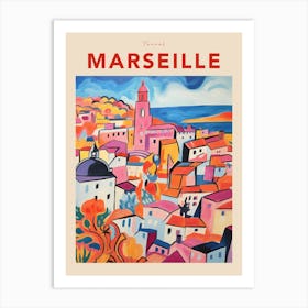 Marseille France 8 Fauvist Travel Poster Art Print