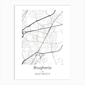 Brugherio,Italy Minimalist Map Affiche