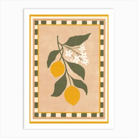 Lemons On A Branch 01 Art Print