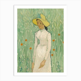 Woman In A Field 1 Art Print