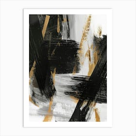 Black And Gold Canvas Print Art Print