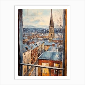 Winter Cityscape Oxford United Kingdom Art Print
