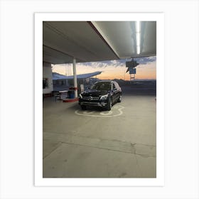 Sunset At The Gas Station Art Print