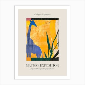 Giraffe 8 Matisse Inspired Exposition Animals Poster Art Print