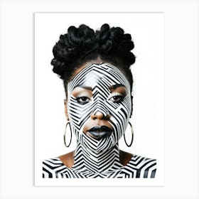 Mural Photo Of Beautiful Black Woman 4 Art Print