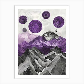 Purple Circles Art Print