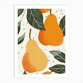 Pears Close Up Illustration 4 Art Print