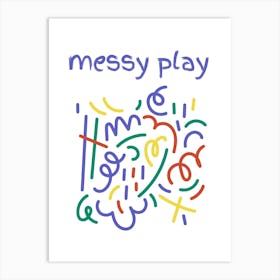 Messy Play Kids Room Art Print