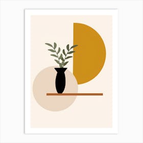 Vase With A Plant 5 Art Print