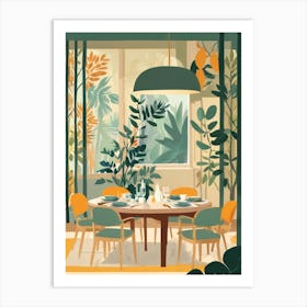 Dining Room Interior Art Print