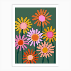 Daisy Flower Field Art Print