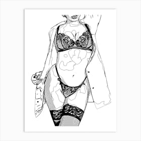 Sexy Woman Abstract Geometric (6) 1 Art Print