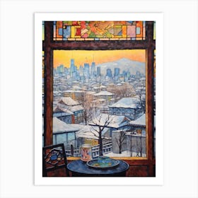 Winter Cityscape Beijing China 4 Art Print