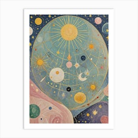 Abstract Cosmic System Art Print