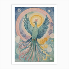 Blue Phoenix Art Print