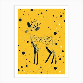 Yellow Deer 2 Art Print