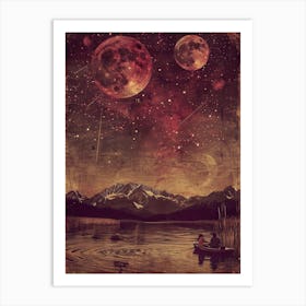 Moon And Stars 5 Art Print