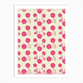 Pink Floral Pattern Art Print