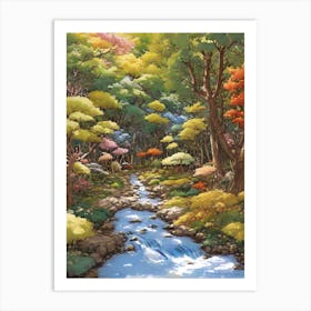 Stream In The Forest 8 Art Print