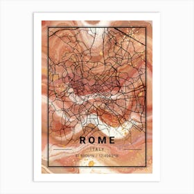 Rome Map Art Print