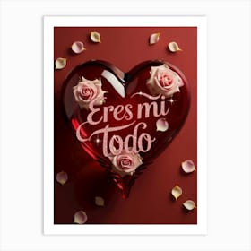 Eres Mi Todo Love Gift 1 Art Print