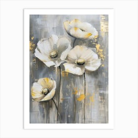 White Poppies 7 Art Print