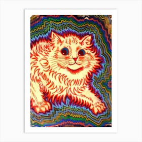 Psychedelic Cat, Louis Wain Art Print