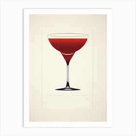 Mid Century Modern Boulevardier Floral Infusion Cocktail 2 Art Print