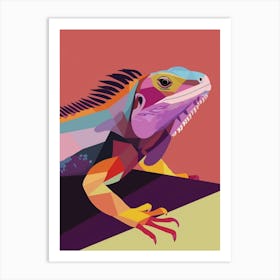 Lesser Antillean Iguana Abstract Modern Illustration 4 Art Print