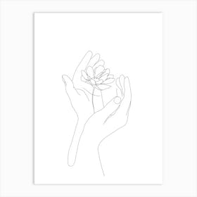 Flower In The Hands Poster