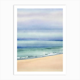 Barafundle Bay Beach 2, Pembrokeshire, Wales Watercolour Art Print