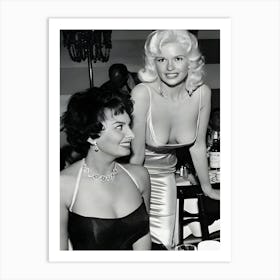 Sophia Loren Et Jayne Mansfield A Beverly Hills Art Print