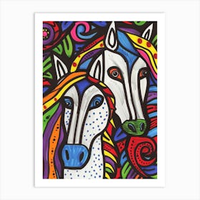 Two Horses Art Print