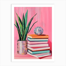 Books And Plants 1 Art Print