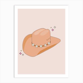 Cowboy Hat Beige Art Print