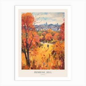 Autumn City Park Painting Primrose Hill London 3 Poster Art Print