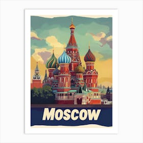 Aihrgdesign A Vintage Travel Poster Of Moscow 4 Art Print