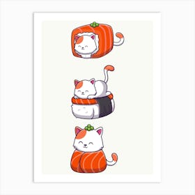 Sushi Cat 1 Art Print