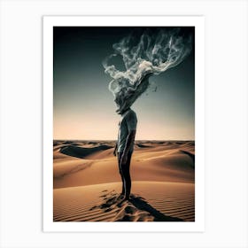 Smoke In The Desert Art Print