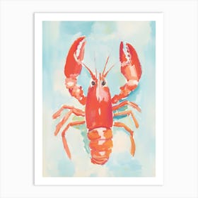 Lobster Gouache Painting Art Print