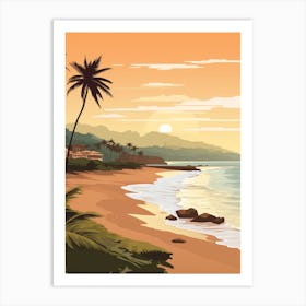 Bathsheba Beach Barbados At Sunset Golden Tones 1 Art Print