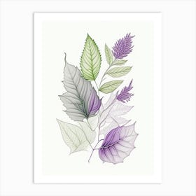 Lavender Leaf 3 Art Print