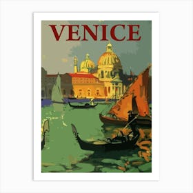 Sailing Boats In Venice, Italy Art Print