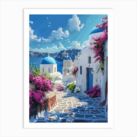 Beautiful Santorini Greece Wall Art 15 Art Print