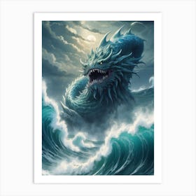 Blue dragon 🐉 💙 Art Print