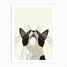 Cat Looking Up 2 Art Print