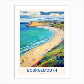 Bournemouth England Uk Travel Poster Art Print