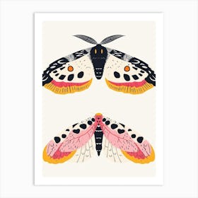 Colourful Insect Illustration Moth 2 Art Print
