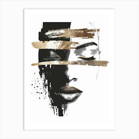 Black And Gold Painting Art Print