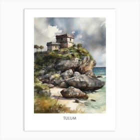 Tulum Watercolor 2travel Poster Art Print